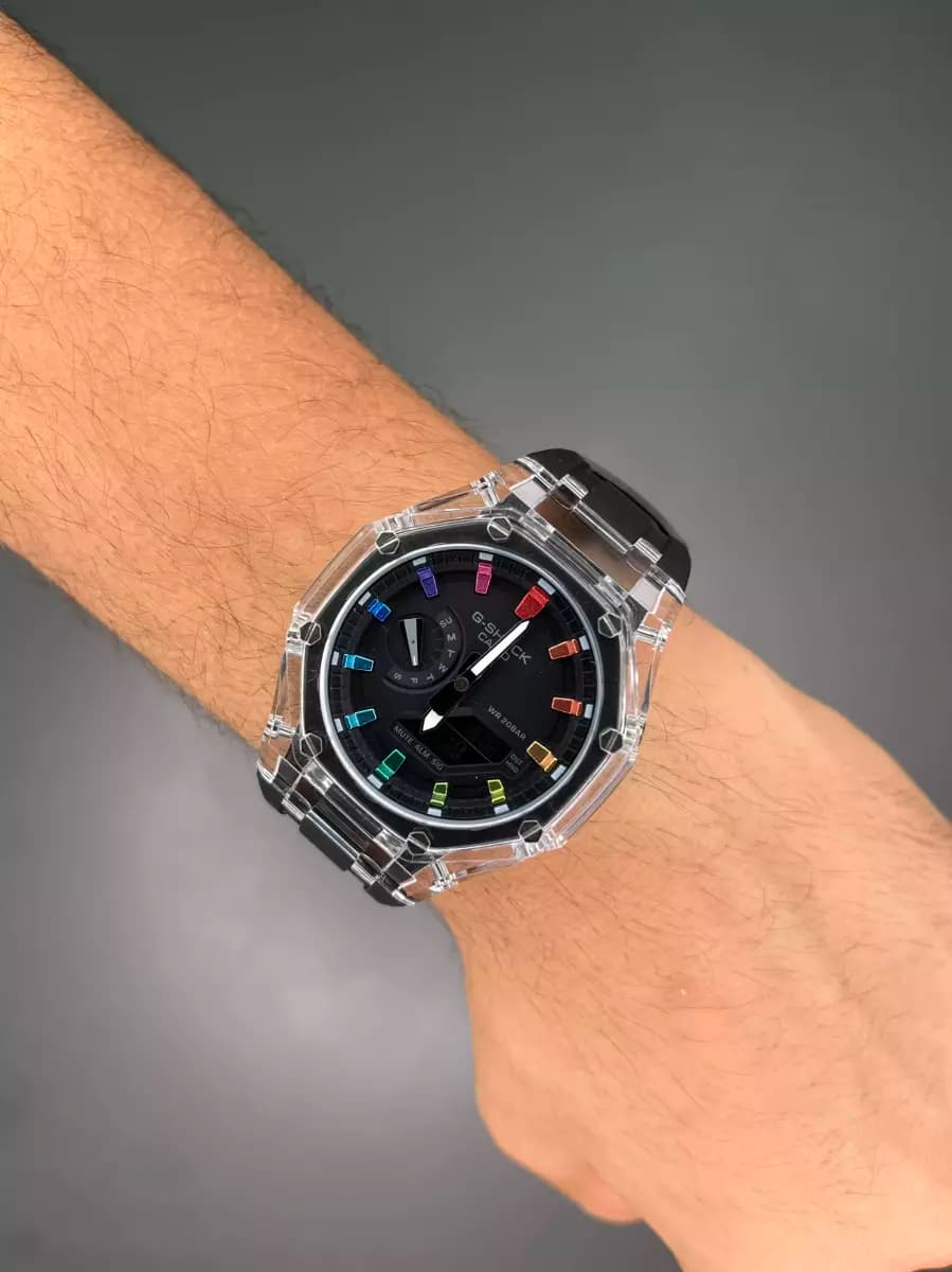 ساعت مچی کاسیو جی شاک اندکس هفت رنگ Casio G-SHOCK GA-2100 — تصویر ۳