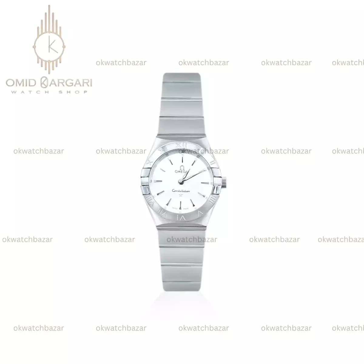 ساعت مچی امگا کانستلیشن سیلور صفحه سفید Omega Constellation