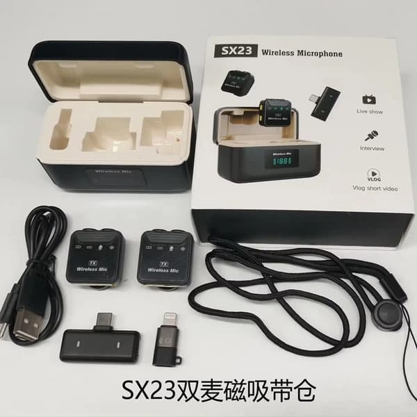 میکروفون یقه ای SX23 دو کاربره بیسیم — تصویر ۱۰