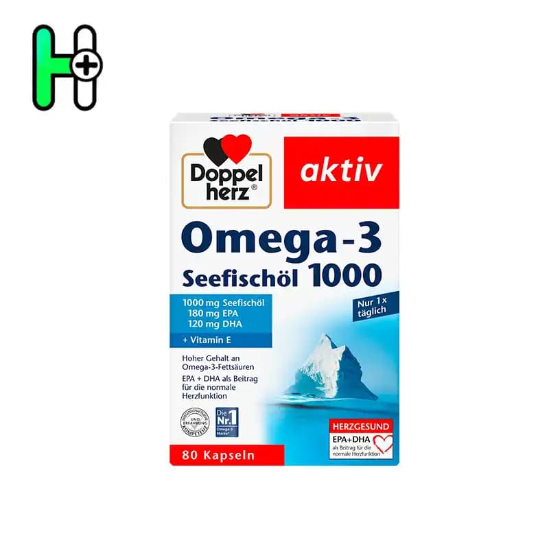 کپسول امگا 3 1000 داپل هرز 80عددی | Omega-3 1000 Doppelherz