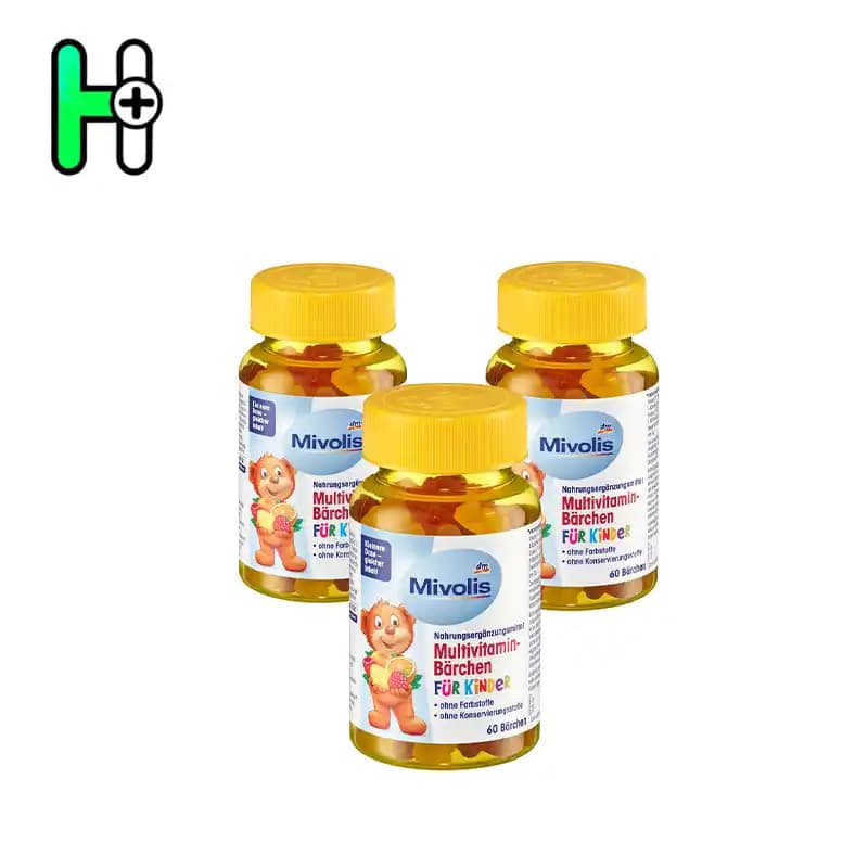 پک پاستیل مولتی ویتامین کودک میولیس Mivolis