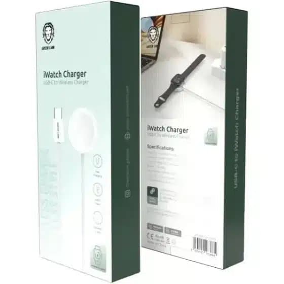 کابل شارژ مگنتی اپل واچ گرین لاین مدل iwatch با پورت USB-C — تصویر ۳