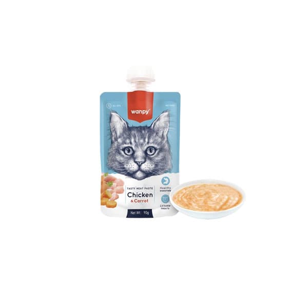 پودینگ گربه ونپی Wanpy با طعم مرغ و هویج وزن 90 گرم