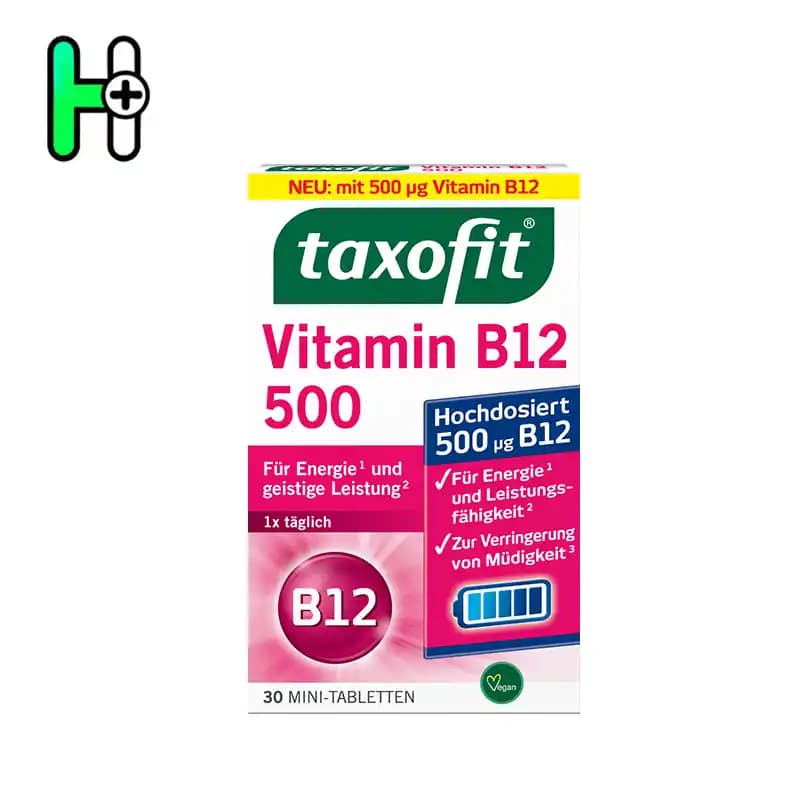 قرص ویتامین ب12 500 تاکسوفیت | Taxofit Vitamin B12 500 — تصویر ۲