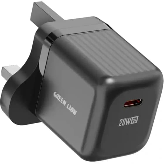 شارژر دیواری 20 وات گرین لاین مدل Ultra Compact GaN +کابل دو سر تایپ سی — تصویر ۲