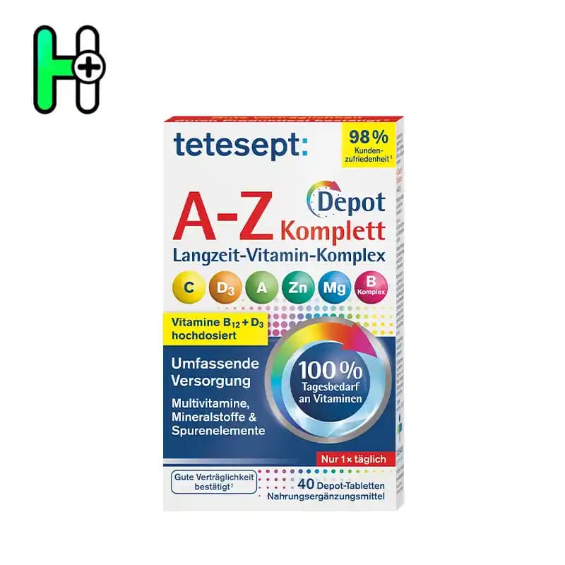 قرص مولتی ویتامین a-z تتسپت المان A-Z Komplett Depot Tetesept — تصویر ۲