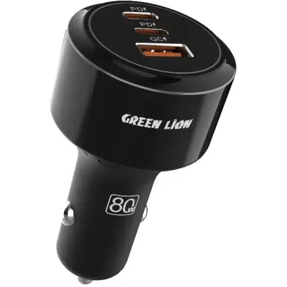 شارژر فندکی سه پورت گرین لاین مدل ROADEX ظرفیت ۸۰ وات