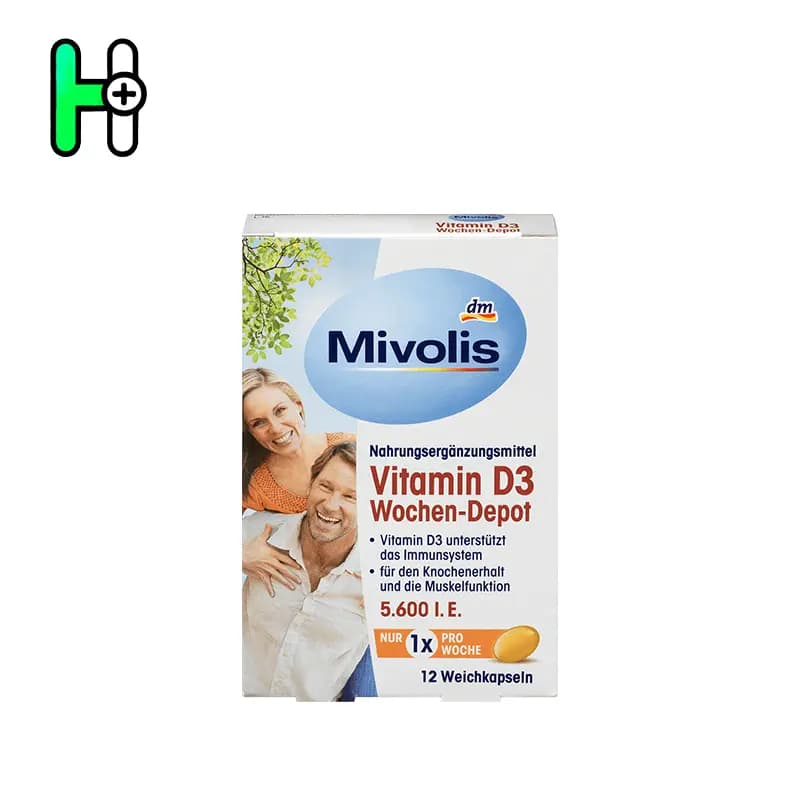 کپسول ویتامین D3 هفتگی Mivolis D3 5.600 I.E.