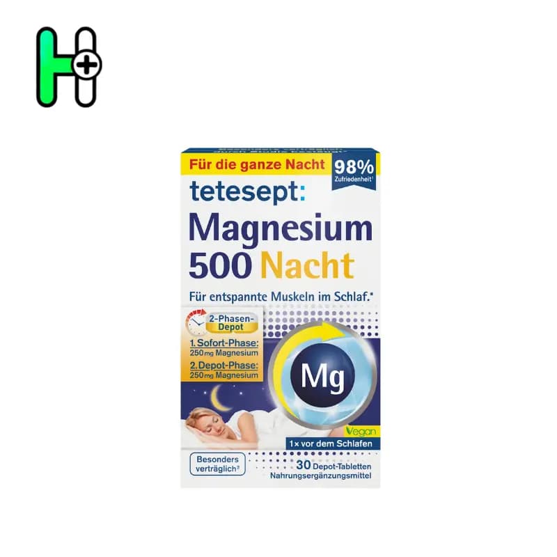 قرص منیزیم 500 شب تتسپت (Tetesept Magnesium 500 Nacht)