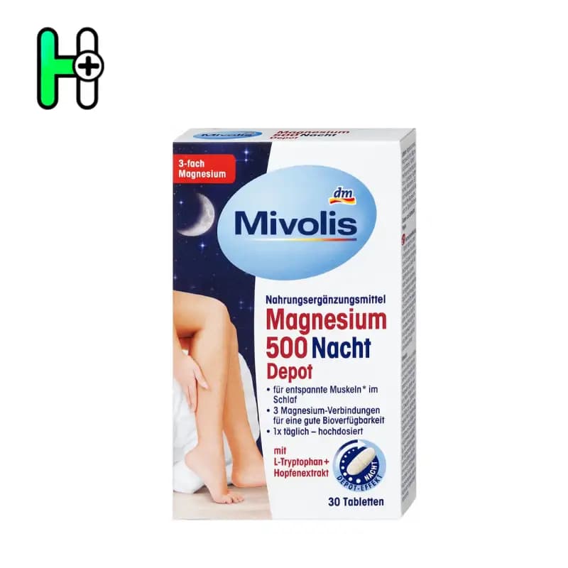 قرص منیزیم 500 شب میولیس | Mivolis Magnesium 500 Nacht Depot