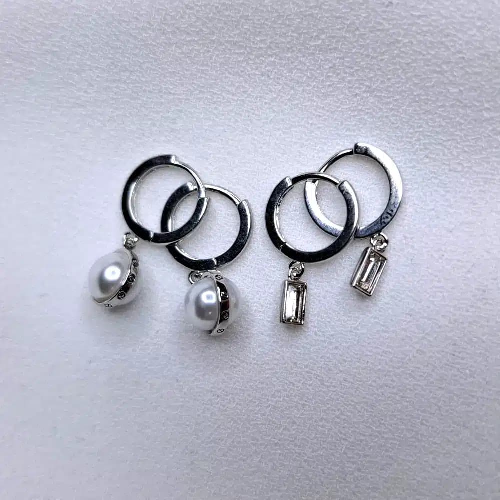 گوشواره زنانه چهار تیکه مرواریدی fashion jewellery 6071 — تصویر ۵