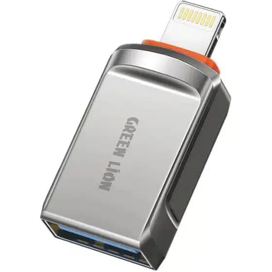 مبدل USB به لایتنینگ OTG آیفونی گرین لاین مدل GNOTGALTAGY