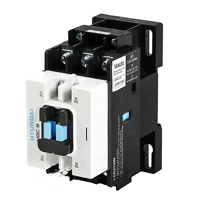 کنتاکتور 9 آمپر هیوندای بوبین 220VAC توان 4 کیلووات مدل HGCB