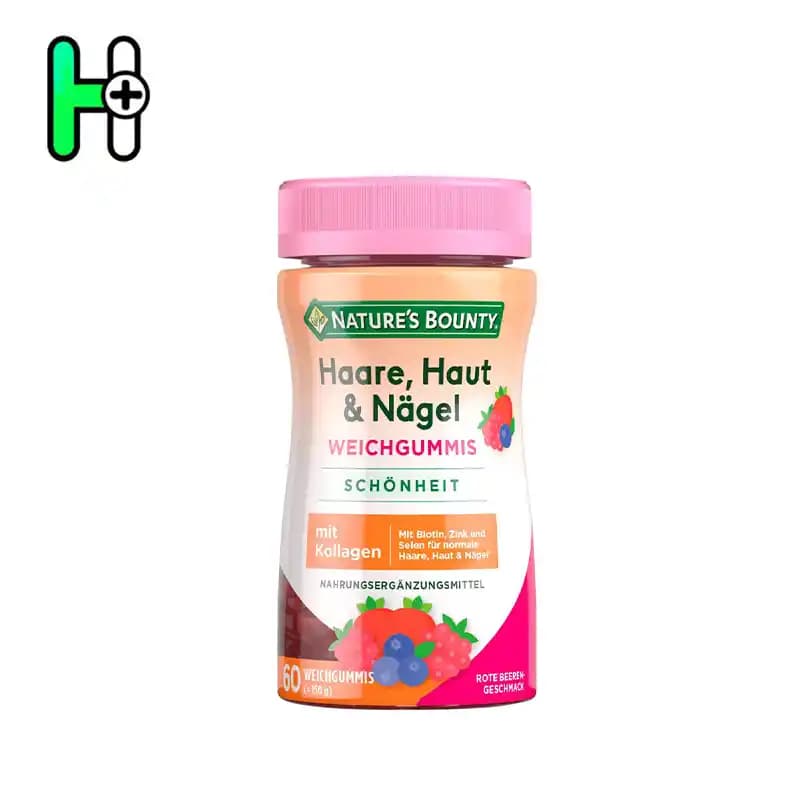 پاستیل تقویتی مو، پوست و ناخن نیچرز بونتی | Nature’s Bounty Haare, Haut & Nägel — تصویر ۲