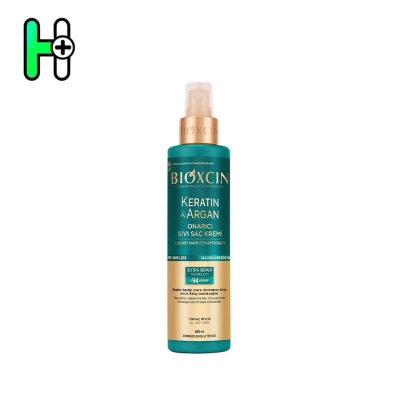اسپری دوفاز ضد ریزش تقویت‌کننده و محافظت‌کننده کراتین و آرگان بیوکسین Bioxcin Keratin &amp; Argan Two Phase Hair Spray