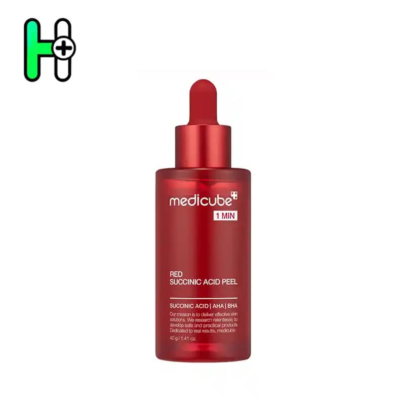 سرم پیلینگ سوکسینیک اسید لایه‌بردار و ضدجوش قوی مدی کیوب Medicube Red Succinic Acid Peel — تصویر ۲
