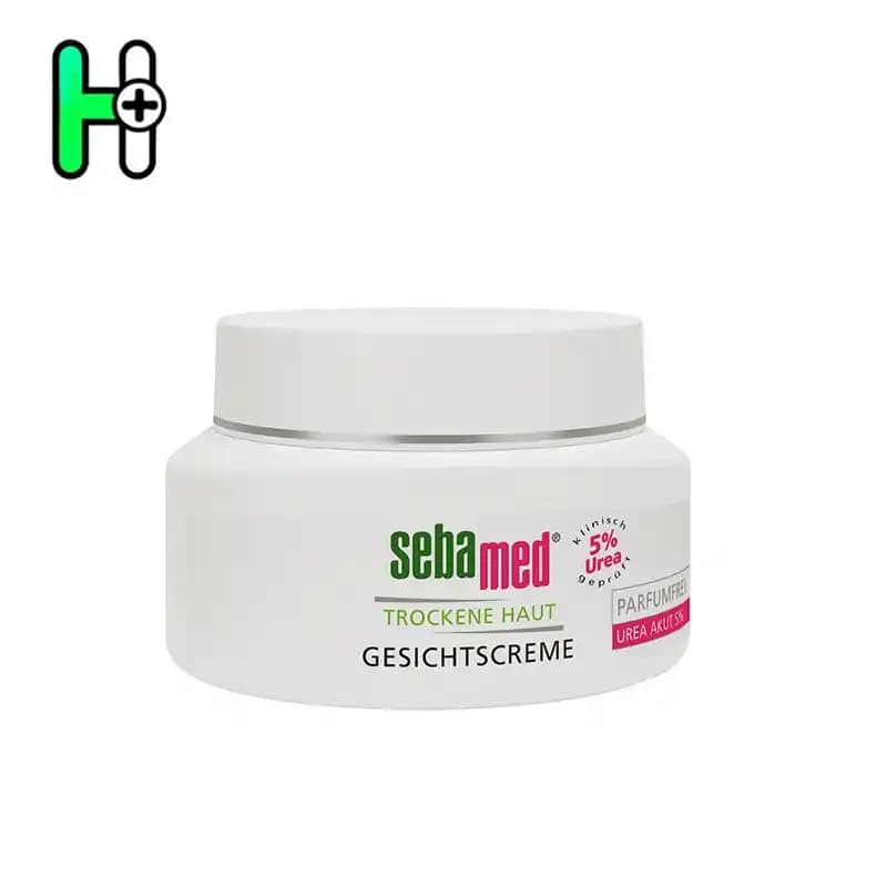 کرم صورت آبرسانی عمیق پوست‌های خشک،بسیار خشک وحساس سبامد Sebamed Gesichtscreme Trockene Haut