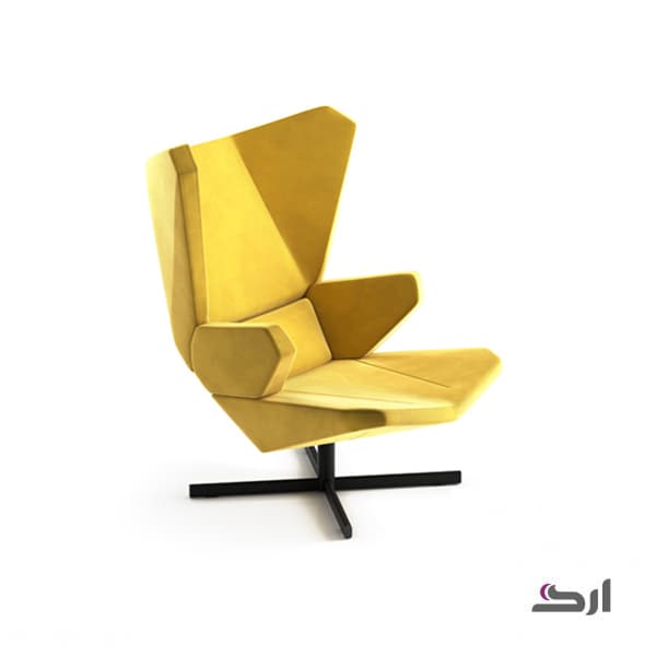 مبل تک نفره گردان RC-113-01 با بدنه بدون پوشش هلگر