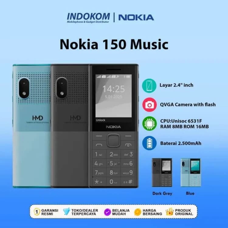 گوشی نوکیا 2025 150 | حافظه 8 مگابایت ا Nokia 150 2025 8 MB (بدون گارانتی) — تصویر ۴