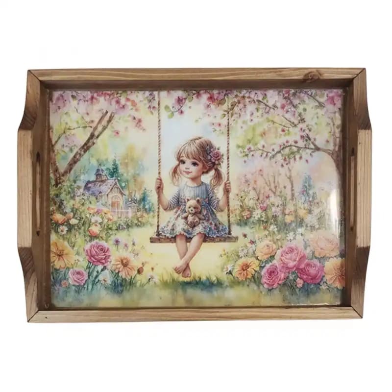 سینی چوبی بهار 005