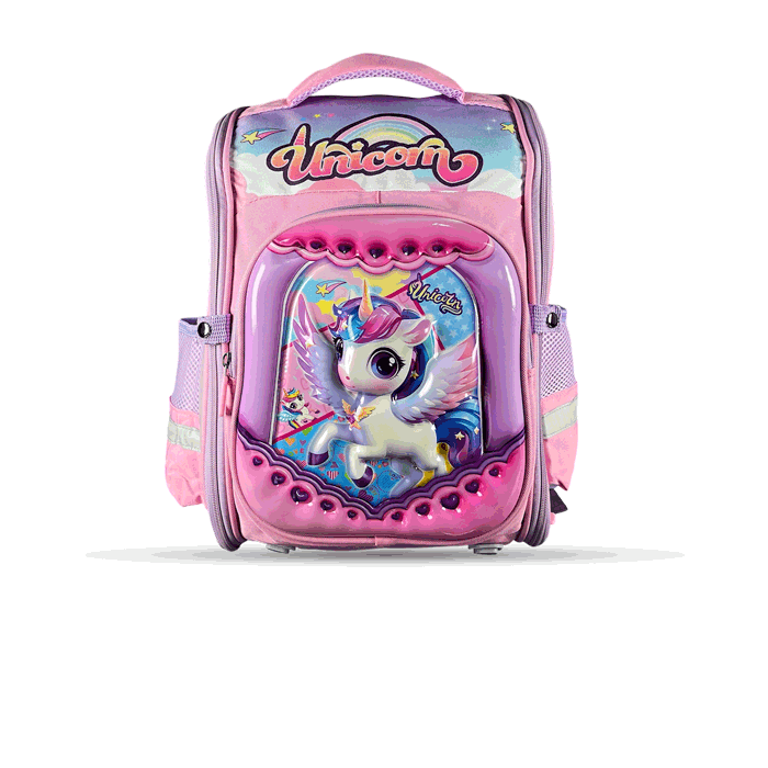 کوله پشتی دخترانه سه بعدی یونیکورن (unicorn) براق کد 501015-2