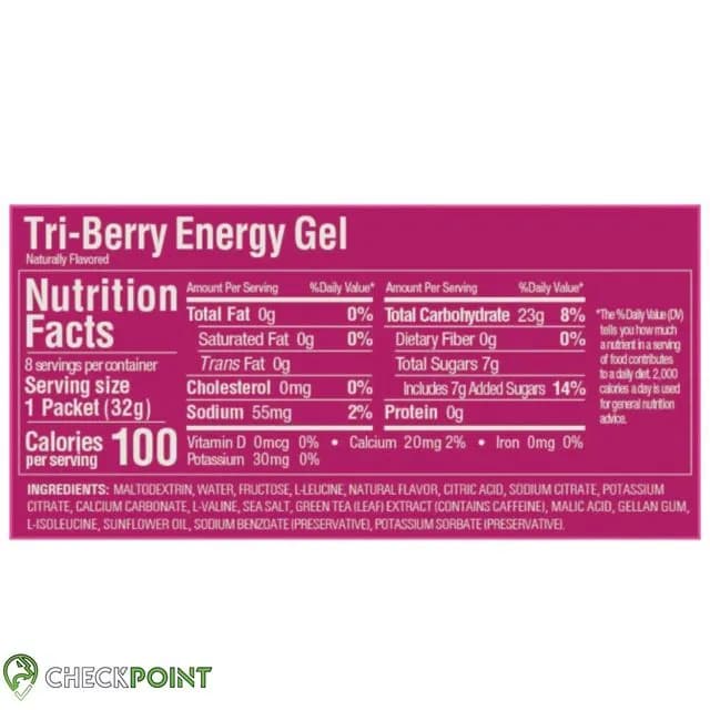 پاور ژل TRI-BERRY GU +کافیین — تصویر ۳