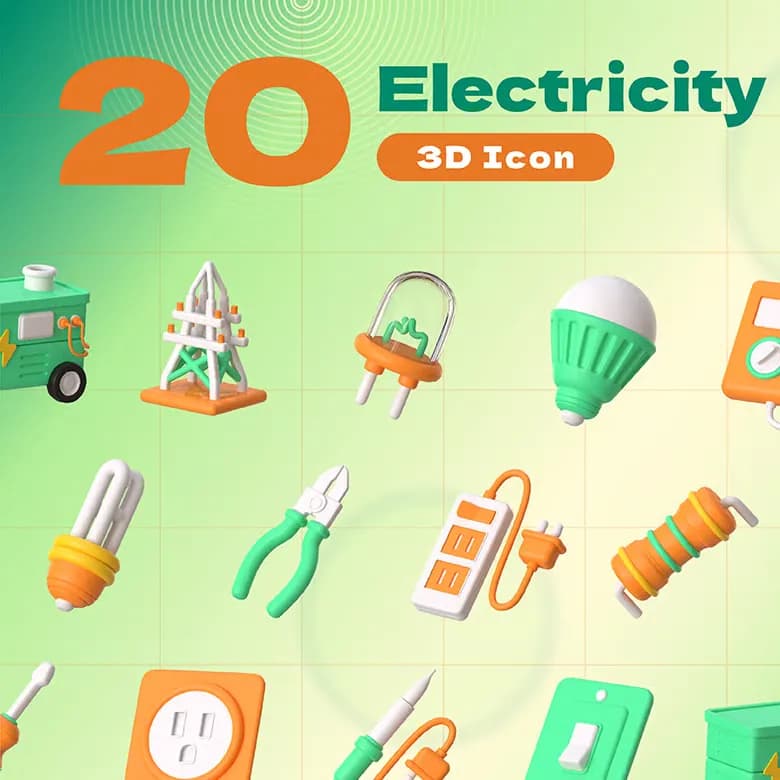 باندل آیکن 3D الکتریک — تصویر ۳