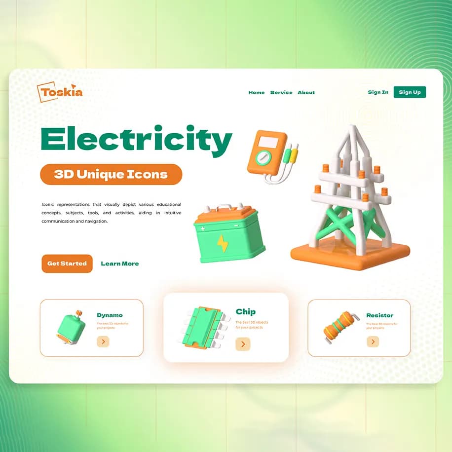 باندل آیکن 3D الکتریک — تصویر ۸