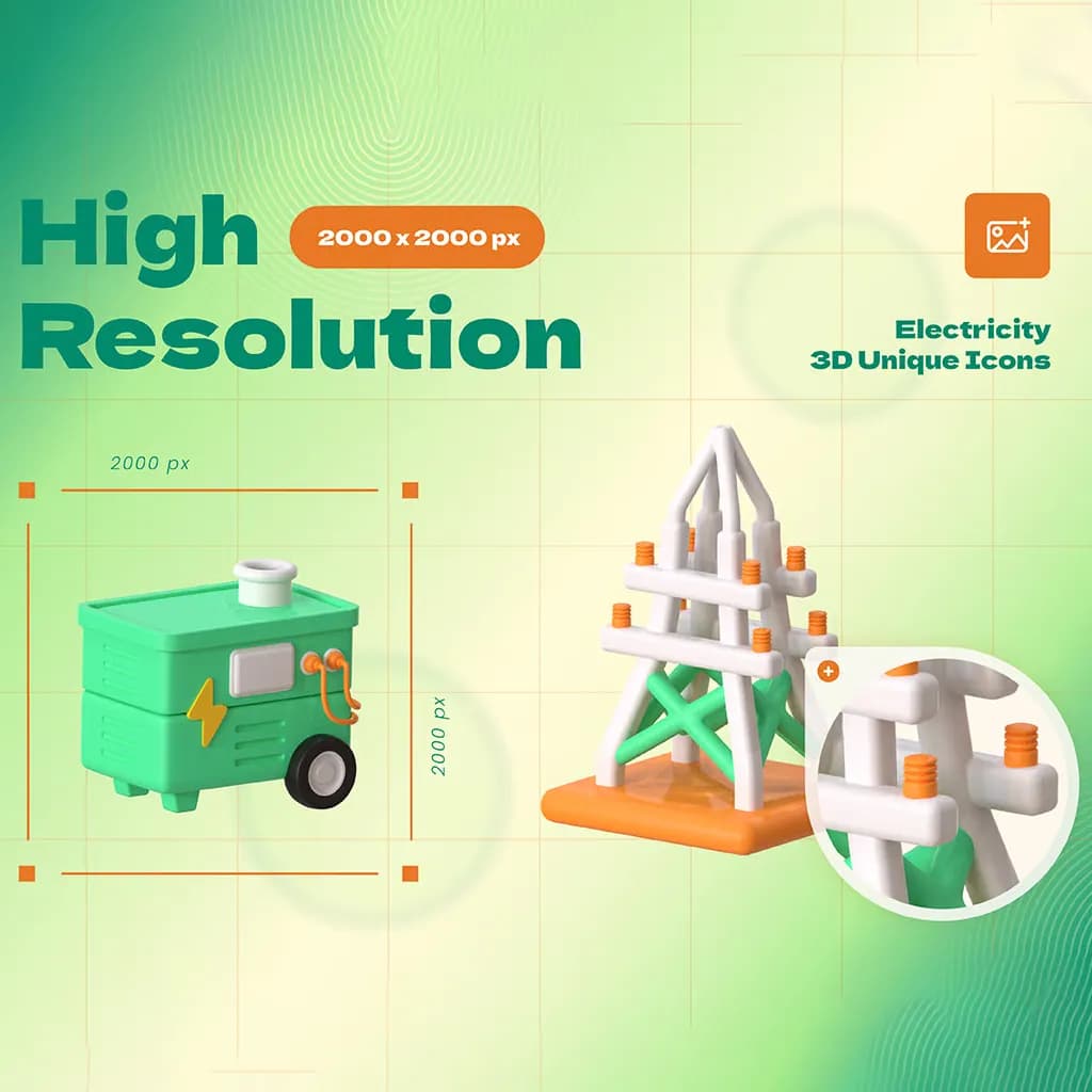 باندل آیکن 3D الکتریک — تصویر ۶