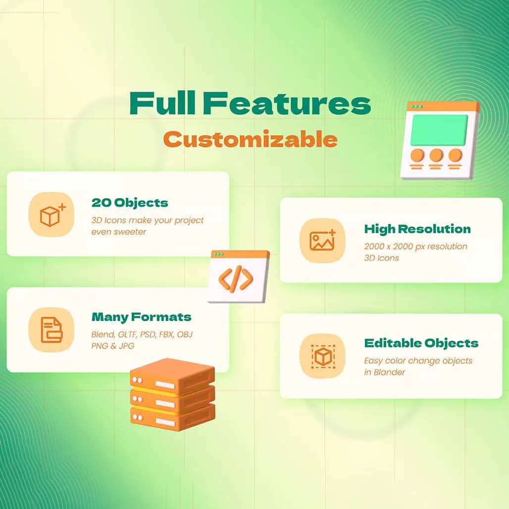 باندل آیکن 3D توسعه — تصویر ۷