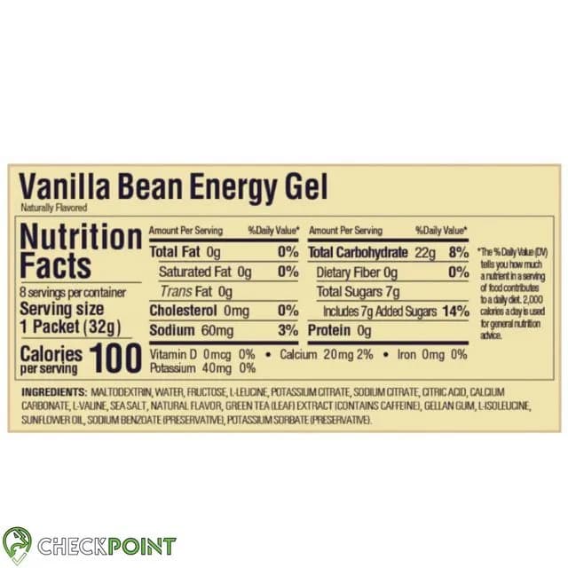 پاور ژل VANILLA BEAN GU +کافیین — تصویر ۳