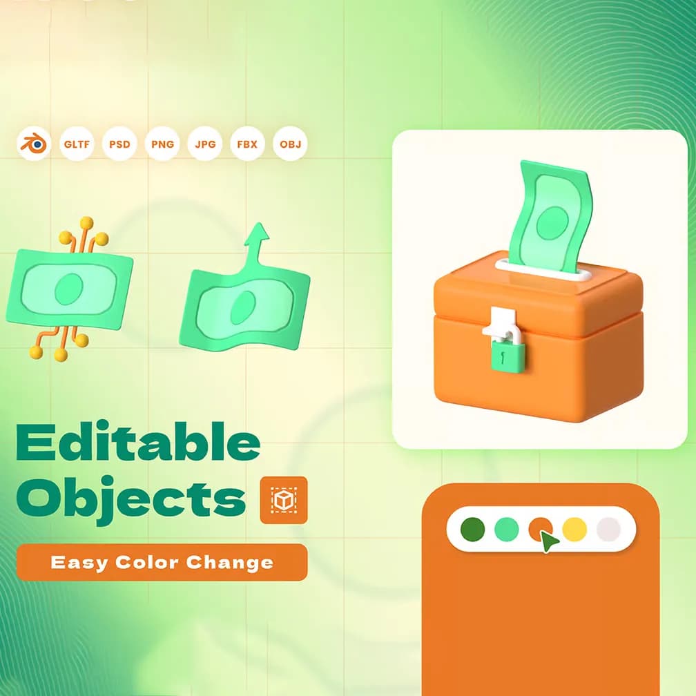 باندل آیکن 3D پول — تصویر ۵