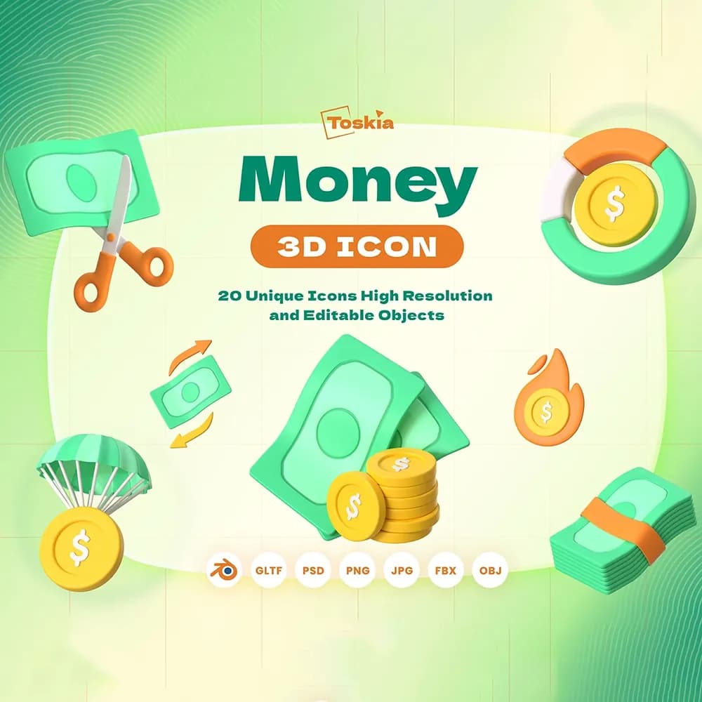 باندل آیکن 3D پول