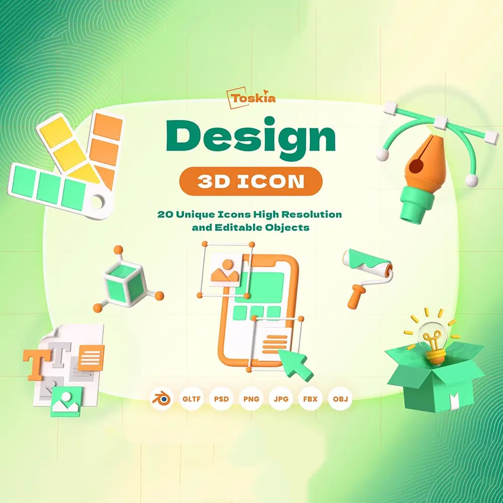 باندل آیکن 3D طراحی