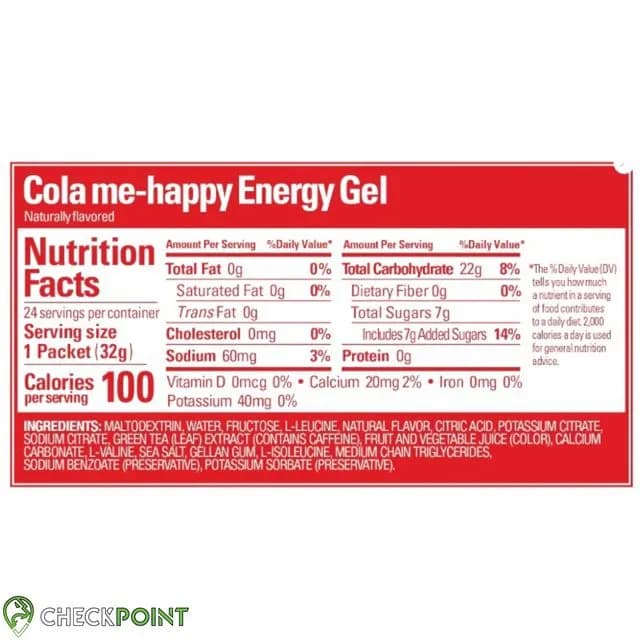 پاور ژل COLA ME-HAPPY GU + کافیین — تصویر ۳