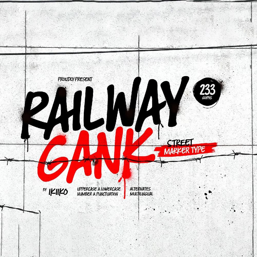 فونت انگلیسی Railway Gank