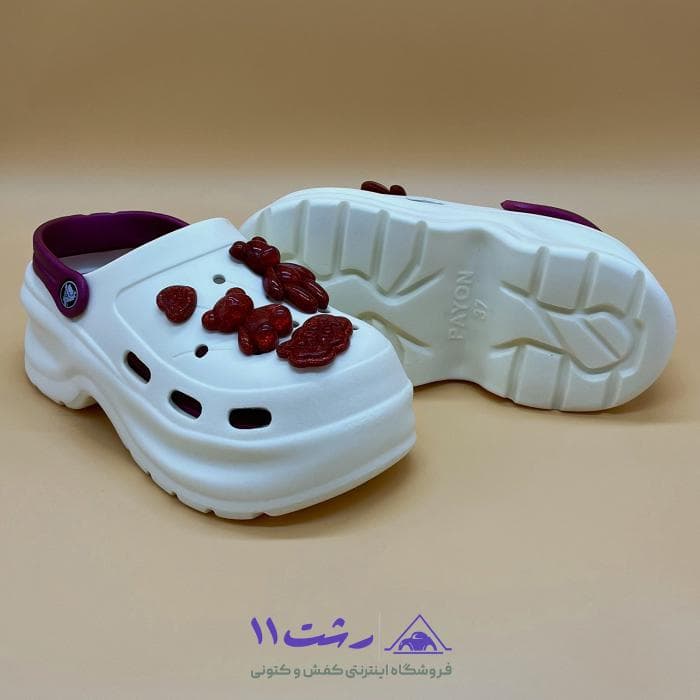دمپایی کراکس لژدار love you شاینی کد 802065 — تصویر ۸