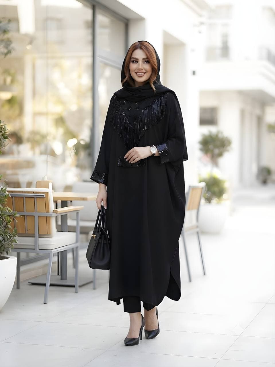 عبای مجلسی کد 0476 زنانه مجلسی (ضمانت اصالت) ارسال رایگان — تصویر ۵