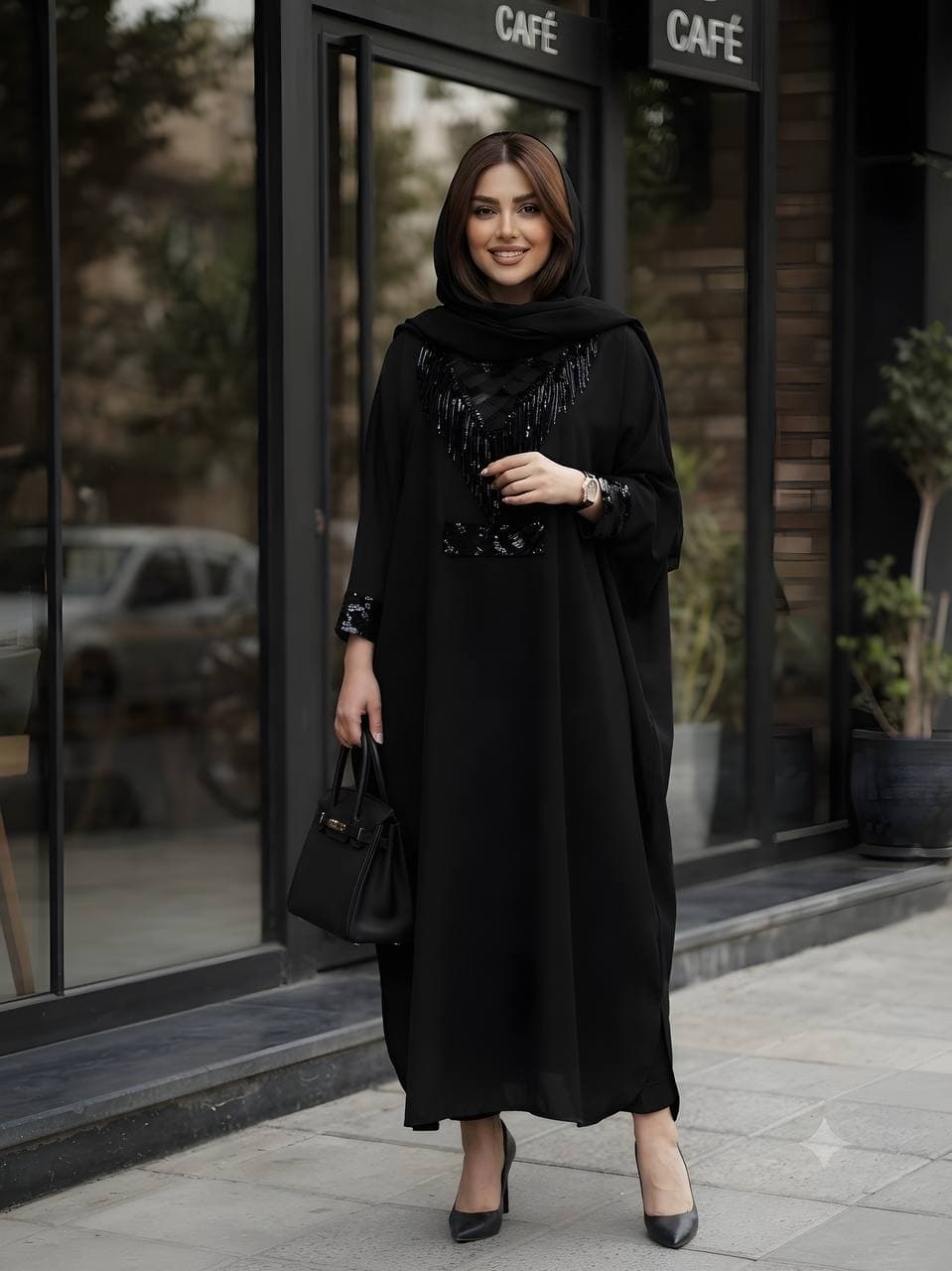 عبای مجلسی کد 0476 زنانه مجلسی (ضمانت اصالت) ارسال رایگان — تصویر ۳
