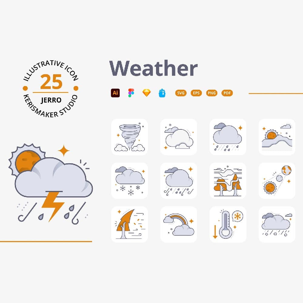 پک آیکون وضعیت آب و هوا