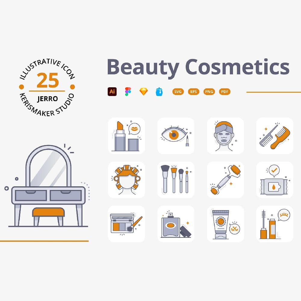 پک آیکون محصولات آرایشی