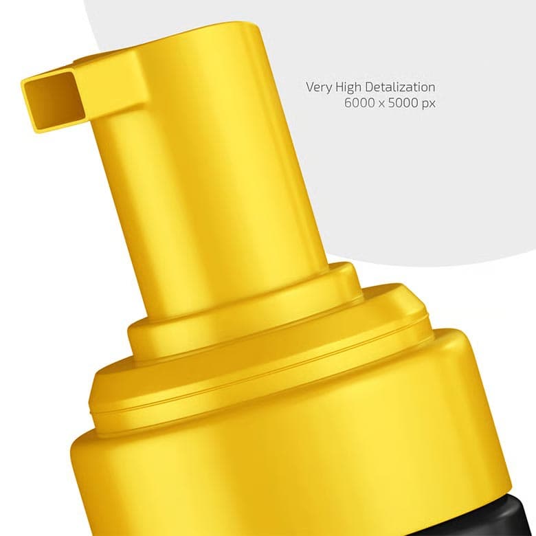 طرح موکاپ بطری اسپری فوم — تصویر ۴