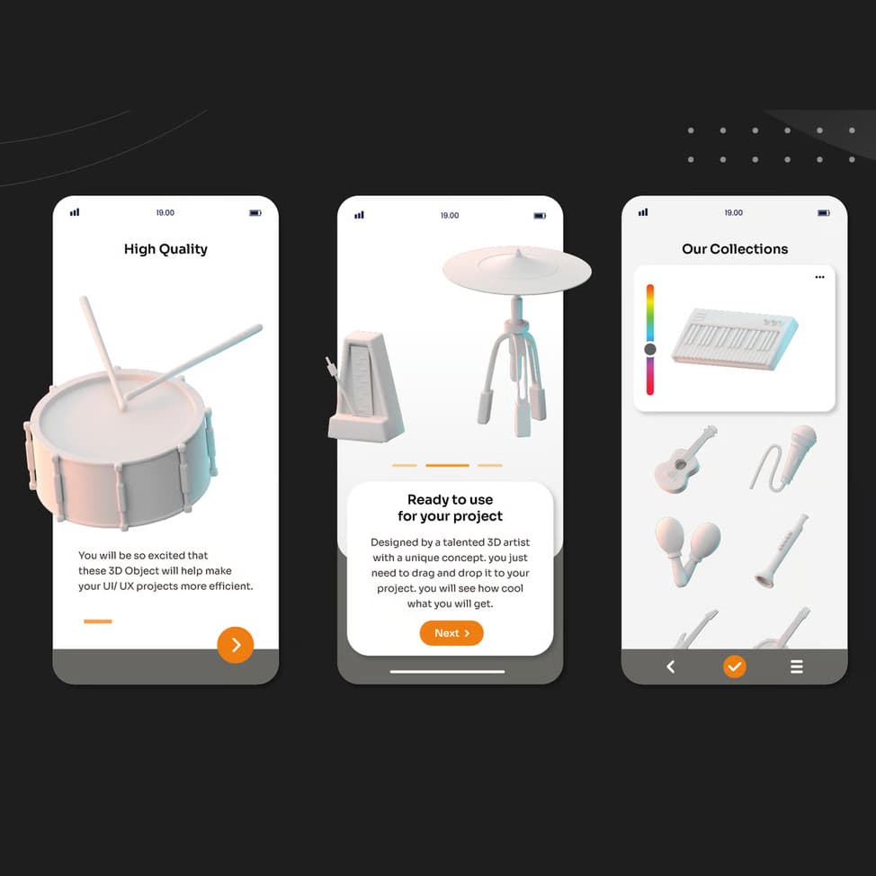 باندل آبجکت آلات موسیقی 3D — تصویر ۸