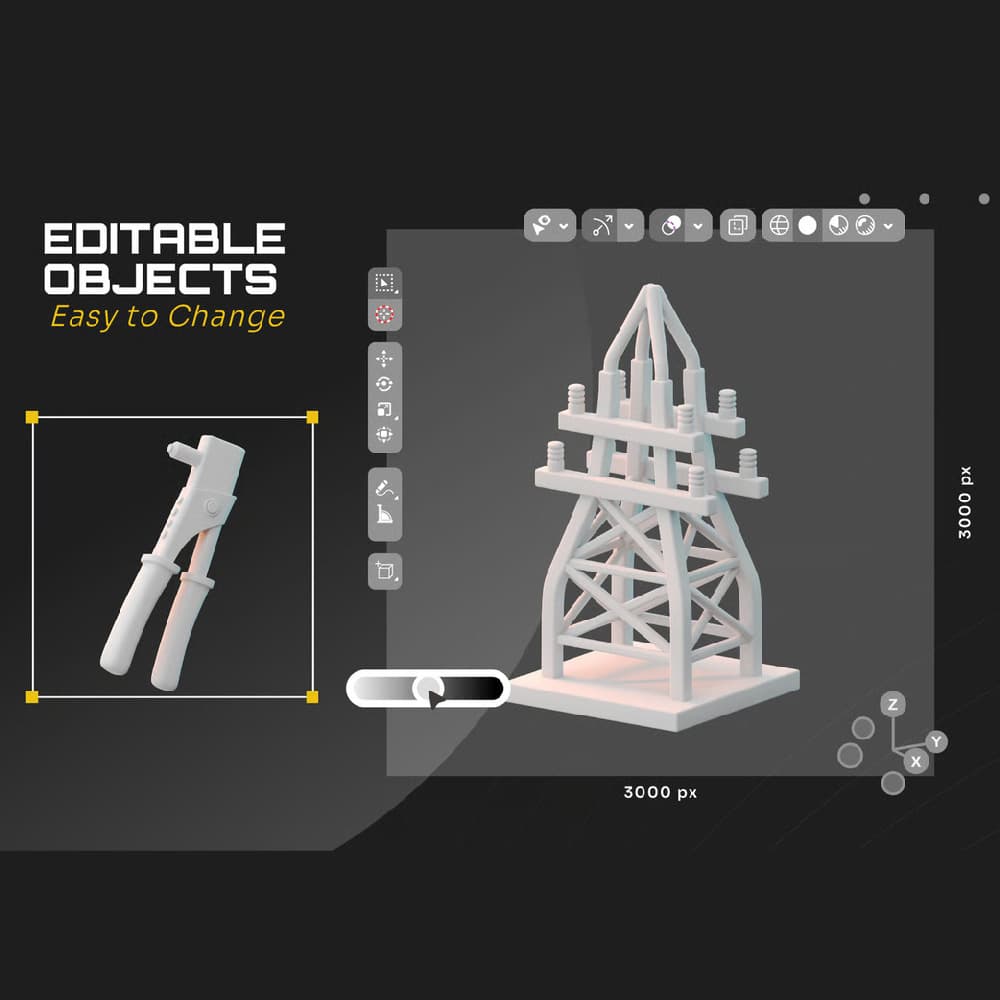 باندل آبجکت لوازم الکتریکی 3D — تصویر ۸