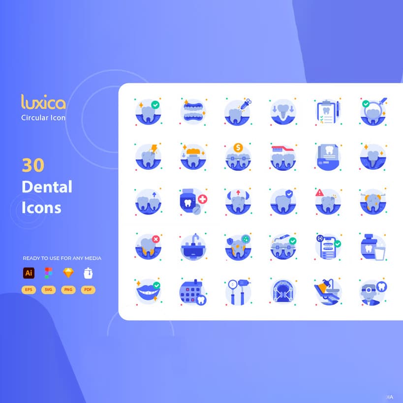 30 آیکن دندان پزشکی