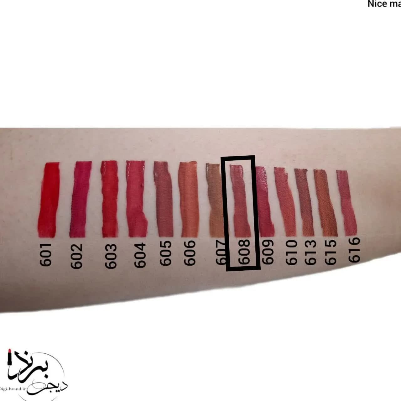 رژ مایع نایس لند شماره 608 — تصویر ۳