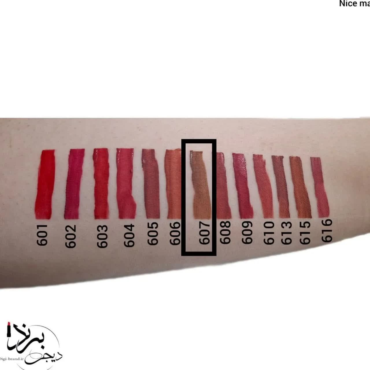 رژ مایع نایس لند شماره 607 — تصویر ۳