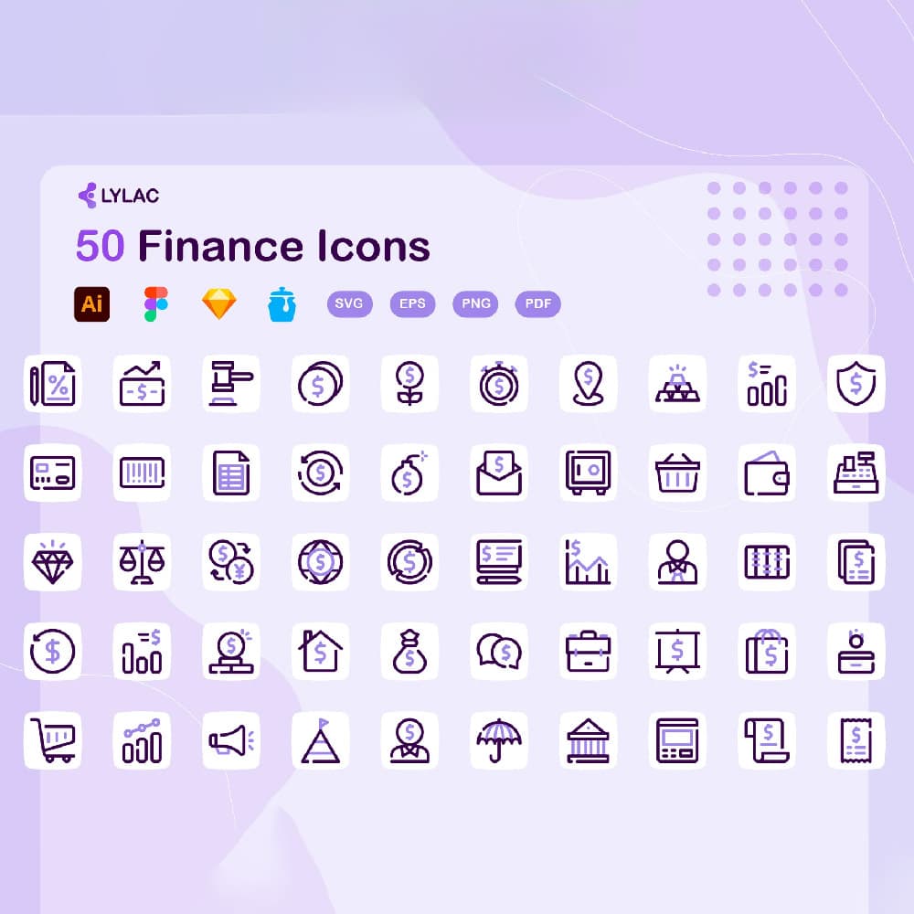 50 آیکون مالی و حسابداری