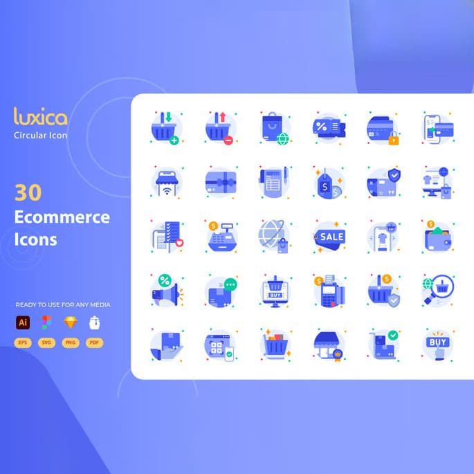 30 آیکن فروشگاه آنلاین