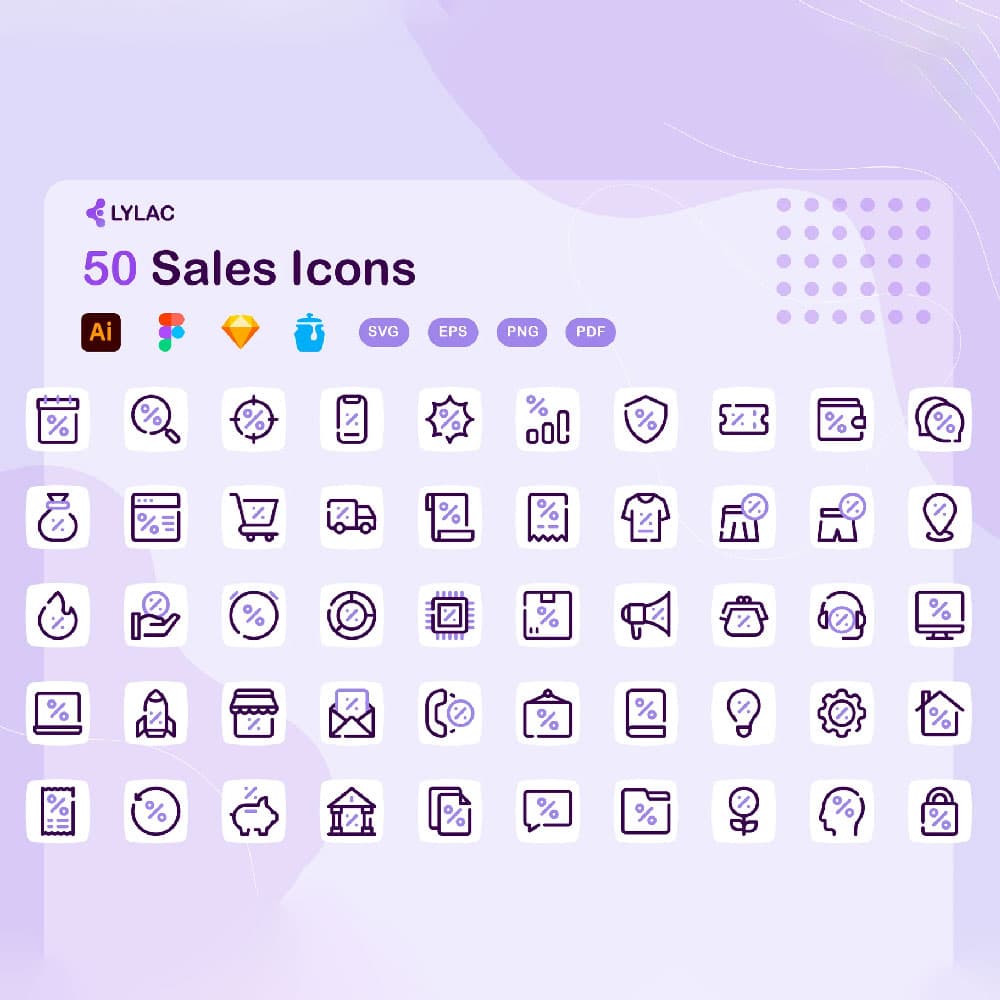 50 آیکون حراج و تخفیف